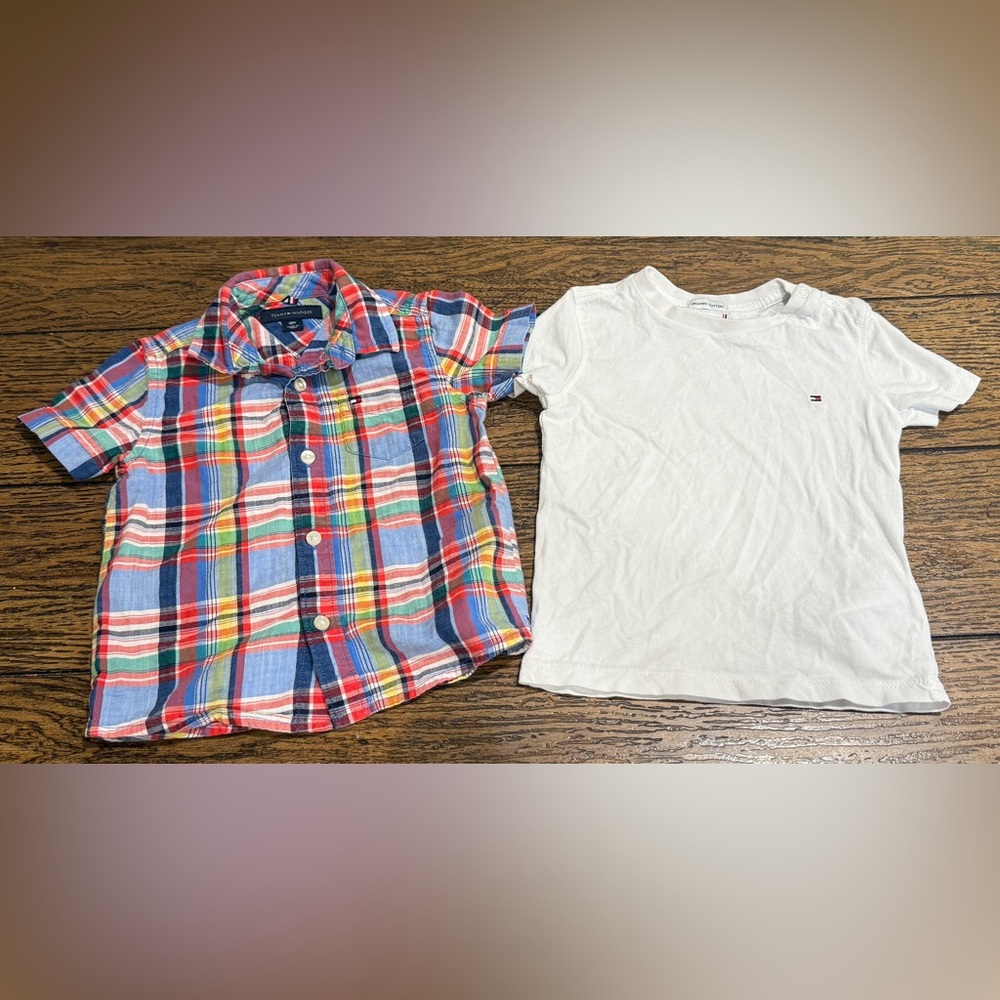 EUC Toddler Boy Tommy Hilfiger shirts size 18m